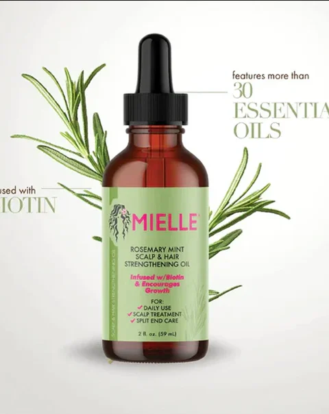 Mielle Organics - Huile Fortifiante Romarin & Menthe pour Cuir Chevelu et Cheveux